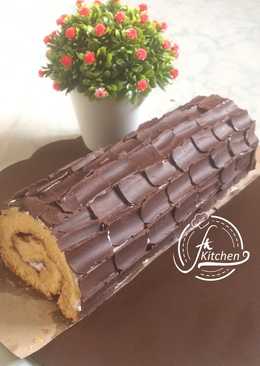 Choco Vanilla Roll Cake