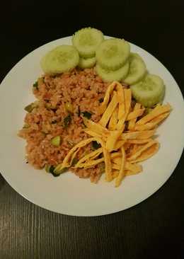 Nasi goreng pete ikan asin