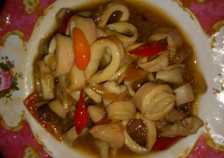 resep Cumi asin pedas manis