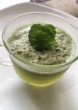 Mint slushy with lemon (jus daun mint)