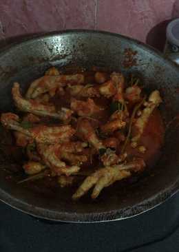 Ceker pedas bumbu balado