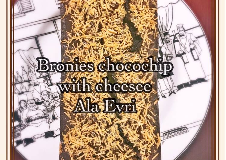 gambar untuk cara membuat Bronies Chocochip Panggang Keju