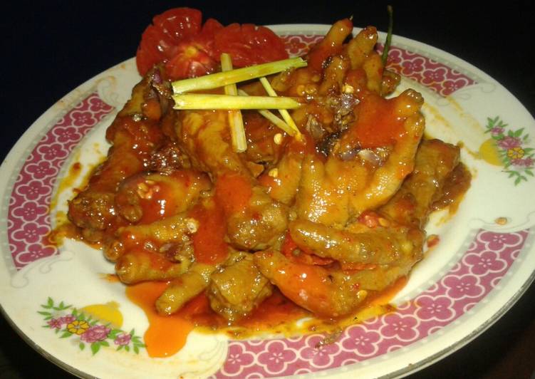 gambar untuk resep makanan Ceker ayam bumbu mercon super pedas