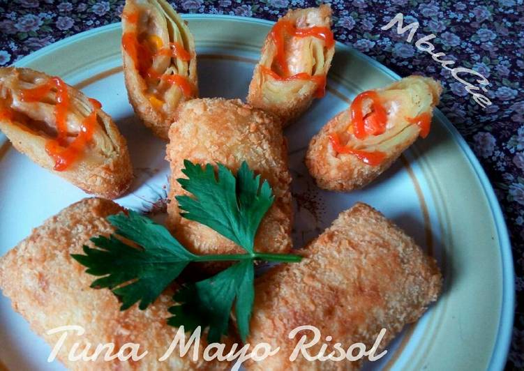 bahan dan cara membuat Risoles Tuna Mayo