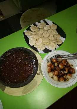 Rujak cireng + cilok sambal bawang