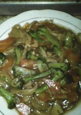 Brokoli jamur tiram wortel tinggi gizi rendah lemak