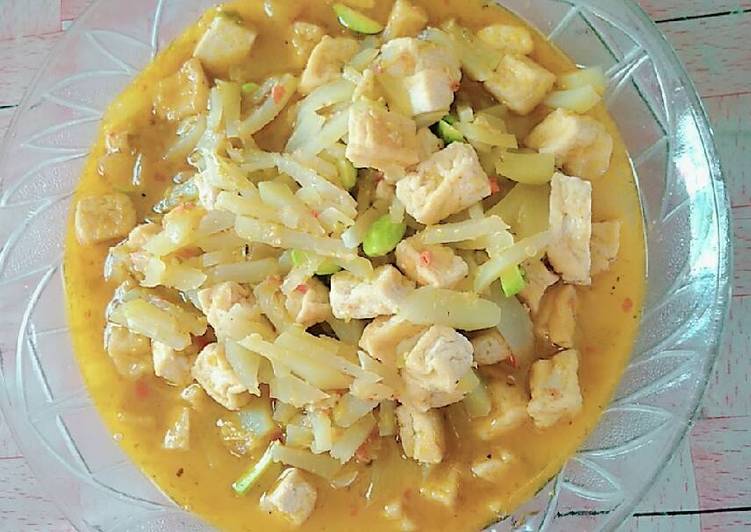 resep Tumis labu siam+ tahu+pete