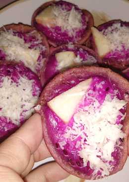 Kue Cubit Buah Naga Topping Keju Apel