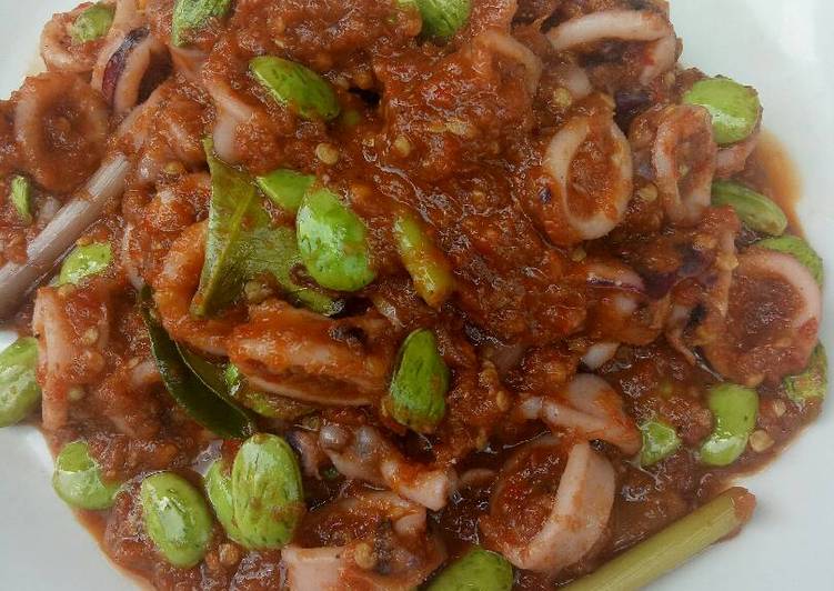 Resep Cumi pete pedas gila