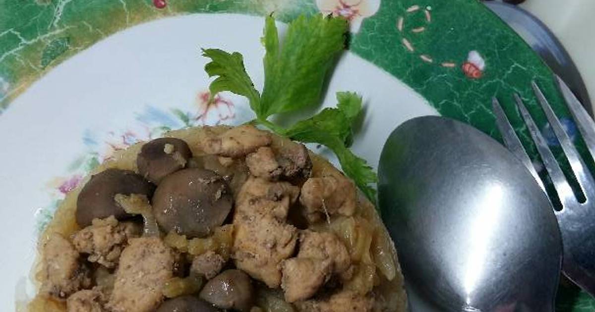 Resep Nasi Tim Ayam Jamur (Step by Step) ala Maria Yuliyanti