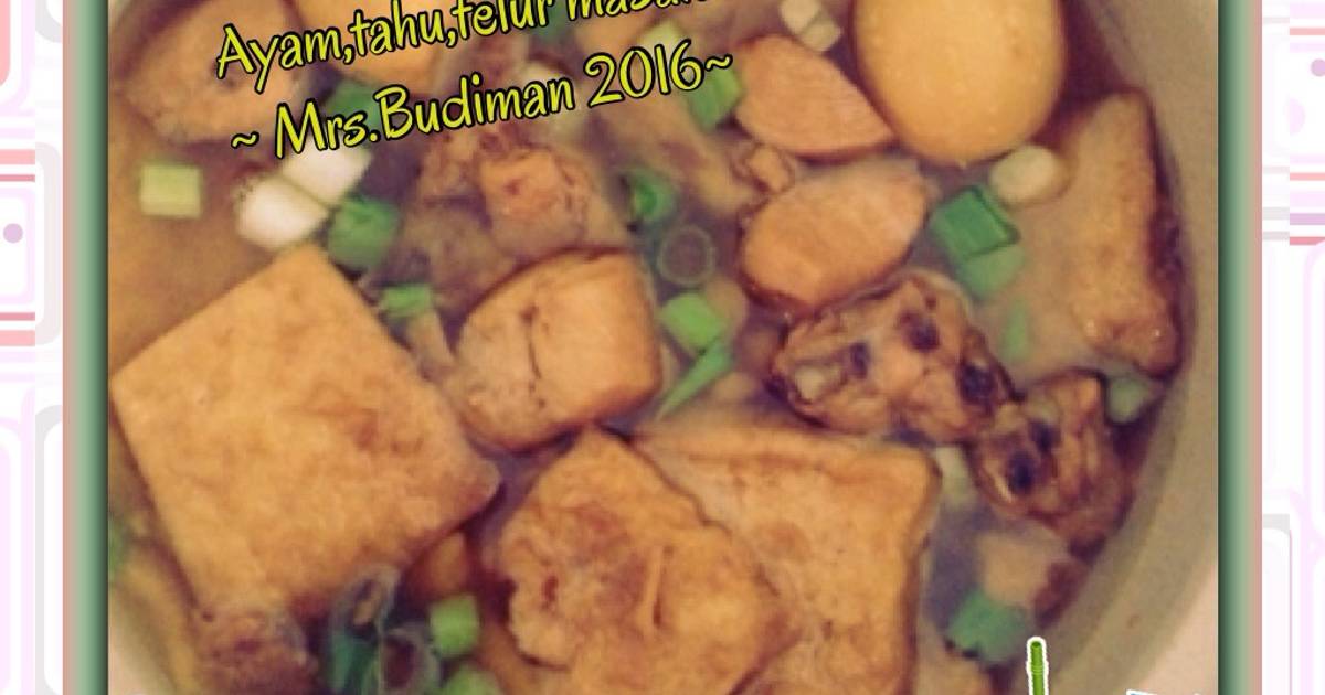 Resep Ayam,Telur,Tahu masak kecap (Resep jadul sederhana) 😃 ala Mrs.Budiman 😘🙌🏻