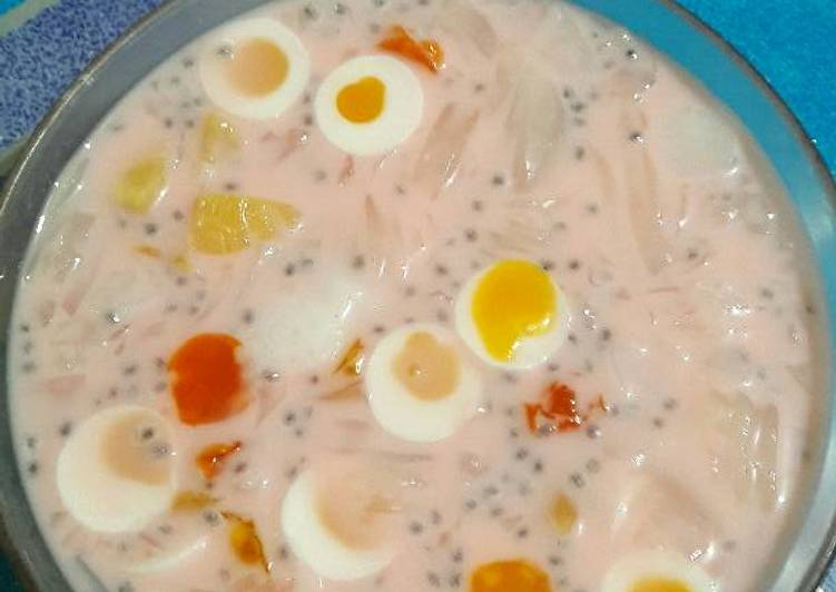 resep masakan Es kelapa telur puyuh
