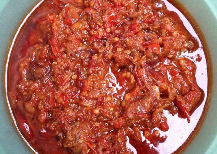 Resep Sambel bawang pedas mantep ??