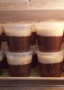 Silky puding coklat ala kfc dengan vla vanilla (super nyoklat)