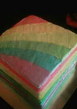 Rainbow cake panggang by Bunda Kiara