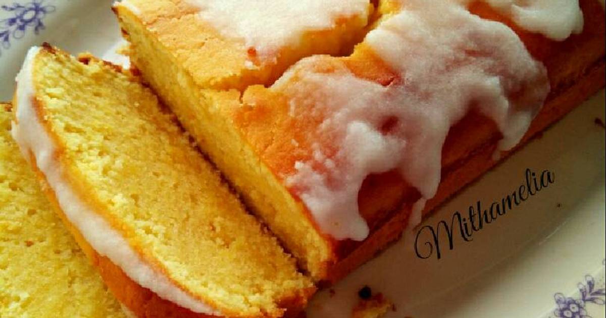 Resep Lemon cake with glaze
