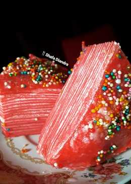 Red Velvet Mille Crepes Cake