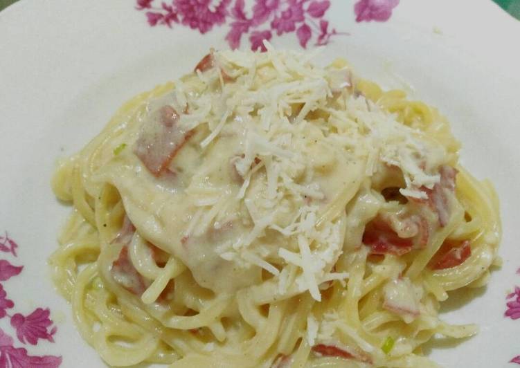 gambar untuk resep Spaghetti Carbonara Ekonomis