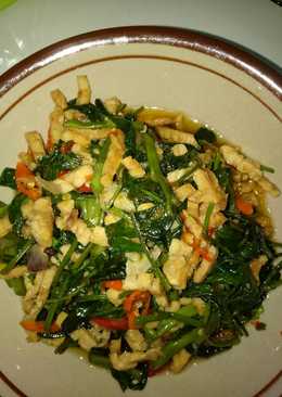 Tumis Kangkung Campur Tempe