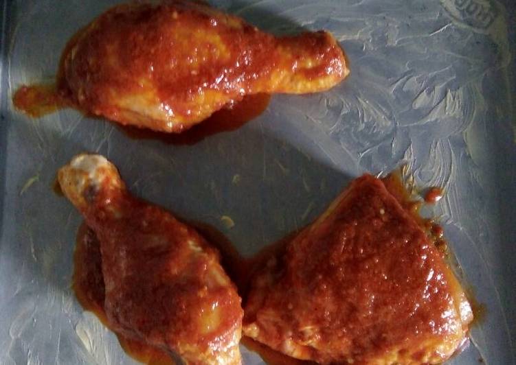 Resep Ayam panggang pedas Karya fina kholij z