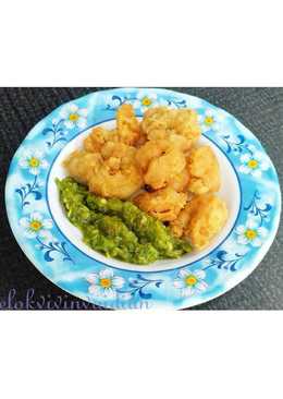 Sambel Bawang Lombok Ijo dan Udang Tepung