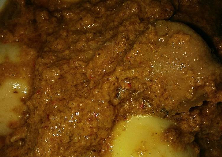 resep lengkap untuk Rendang telur ayam