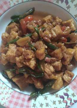 Tahu tempe tauco pedas gurih
