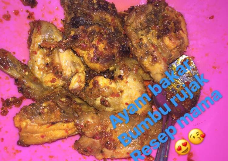 gambar untuk cara membuat Ayam bakar bumbu rujak