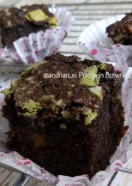 Pumpkin Brownies (Brownies Labu Kuning)