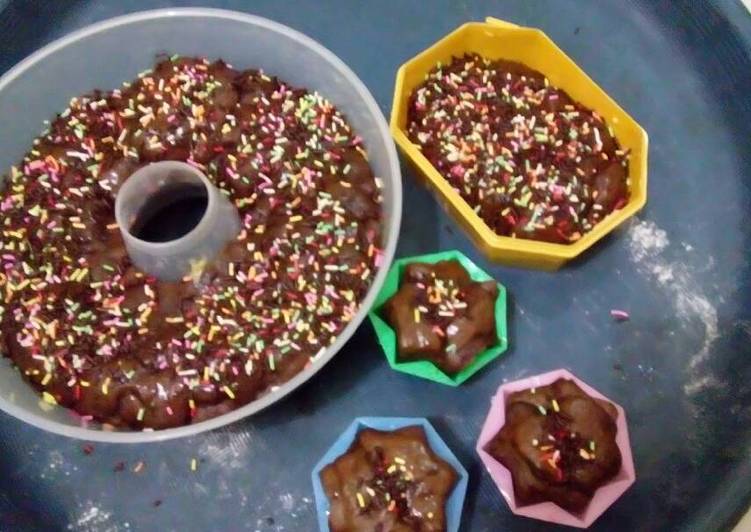resep makanan Kue bolu kukus coklat seres aneka bentuk