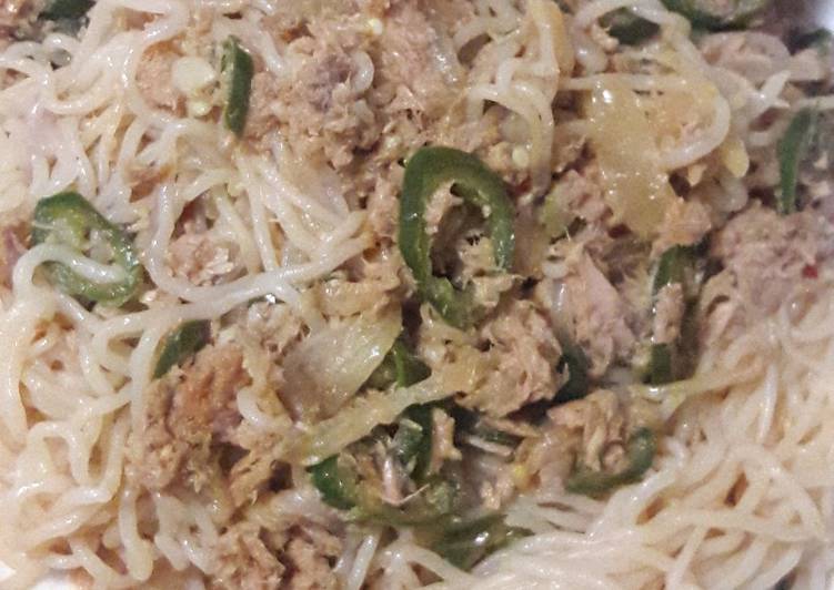 resep Mie Shirataki Tuna Pedasss (low carb) #ketofriendly