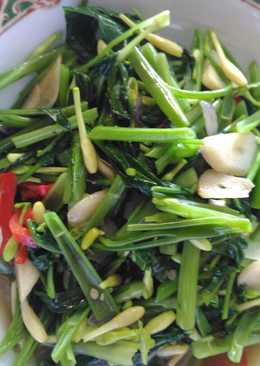 Tumis kangkung bunga pepaya