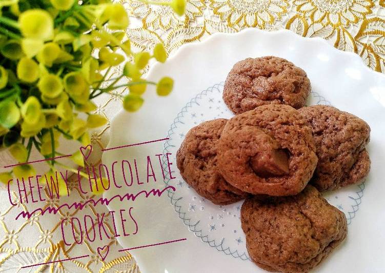 cara membuat Cheewy chocolate cookies