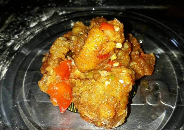 gambar untuk cara membuat Ayam crispy sambal bawang