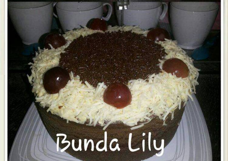 resep makanan Cake coklat toping keju-ceres