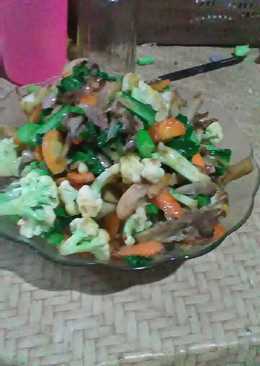 Tumis jamur tiram mix sayur