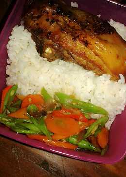 Ayam Bakar madu + Tumis Buncis (bekal anak)
