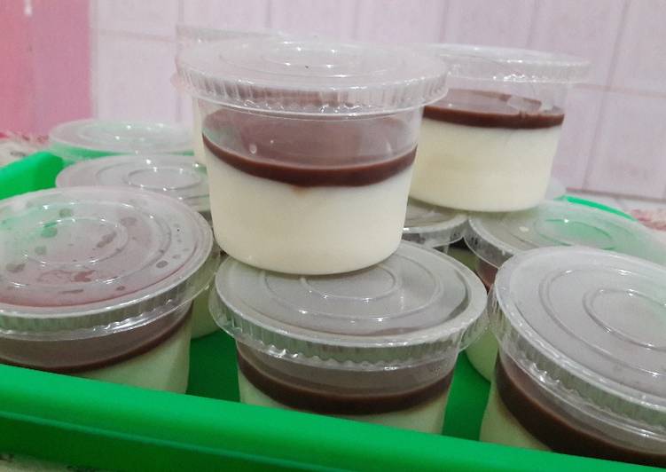 resep masakan Puding Susu (Silky Pudding with Vla)