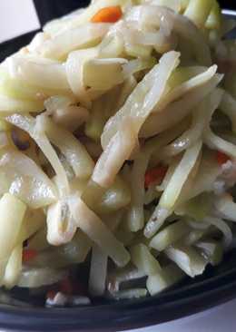 Tumis labu siam aka tumis sayur jepang