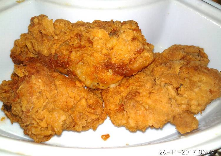 resep Ayam kentucky ala ketobetic bread flour