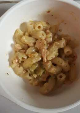 Macaroni Salmon with cheese sauce mpasi 12 bulan