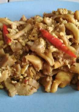Tumis jamur bakso saos tiram