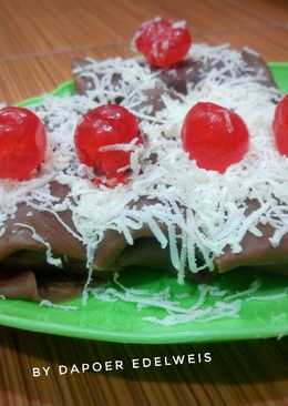 Dadar gulung pisang coklat keju