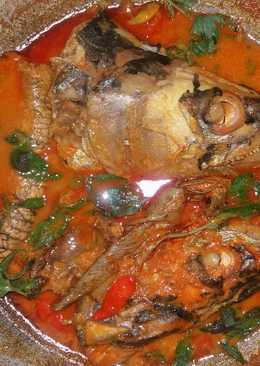 Gulai pedas kepala ikan Tenggiri plus telor ikan