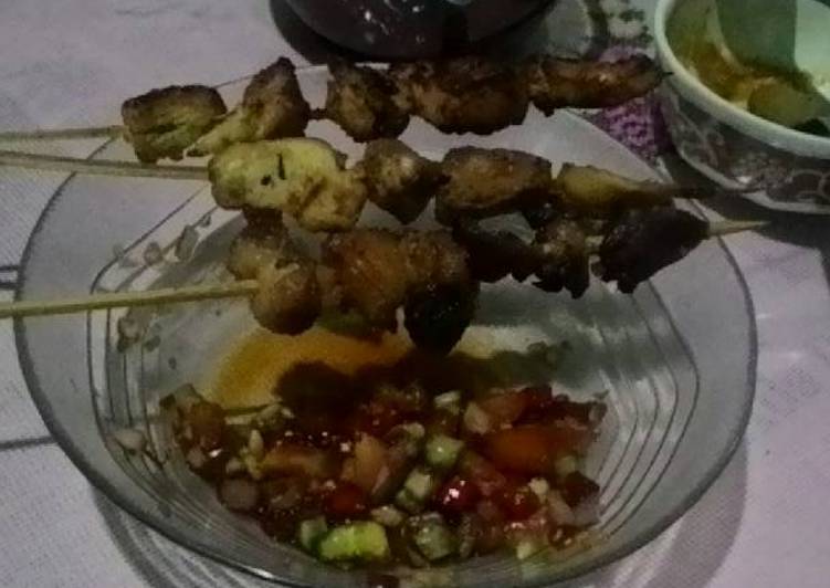 gambar untuk resep Sate ayam bumbu bacem bango dengan sambal kecap