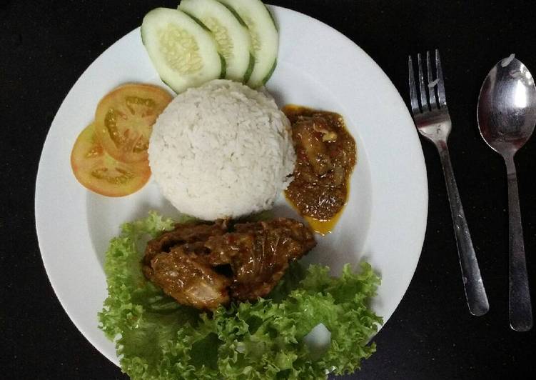 Resep Nasi putih ayam berempah Oleh Wahyu Rama