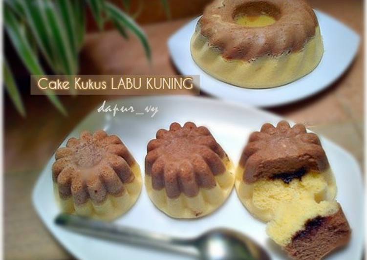 gambar untuk resep CAKE LABU KUNING Kukus Lapis Coklat