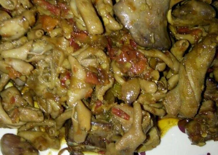 resep Oseng Usus & Hati Ayam Pedas