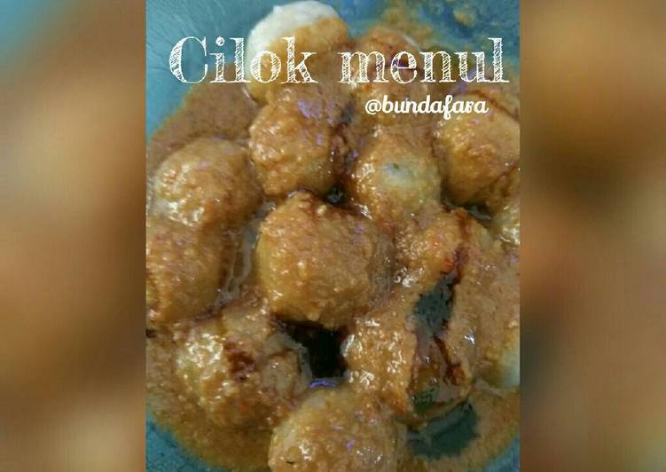 resep makanan Cilok menul bumbu kacang