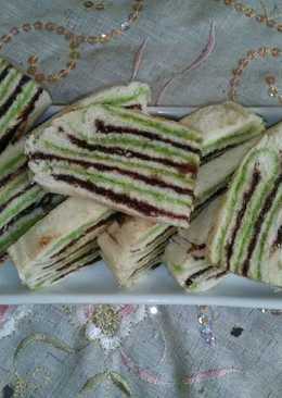 Roti Lapis Coklat Greentea